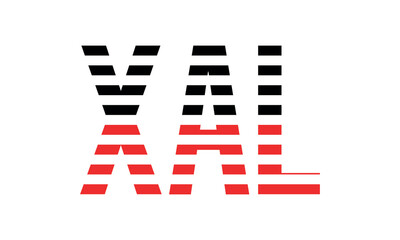 XAL three initial letter iconic line negative space minimal logo design vector template. monogram, abstract, wordmark, business, typography, minimalist, brand, company, flat, modern, unique, simple