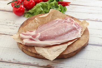 Raw pork steak for grill