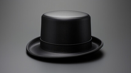 3d realistic black cylinder hat render modern style