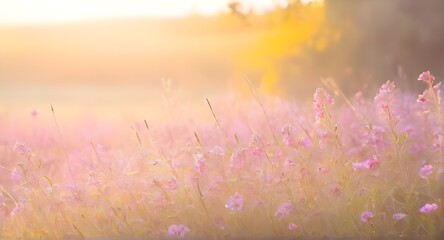 Obraz na płótnie Canvas Soft Pink Wildflowers 