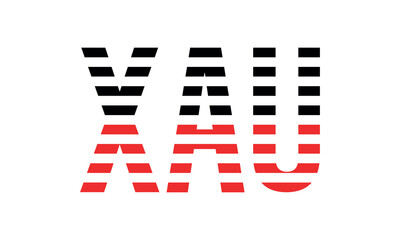 XAU three initial letter iconic line negative space minimal logo design vector template. monogram, abstract, wordmark, business, typography, minimalist, brand, company, flat, modern, unique, simple