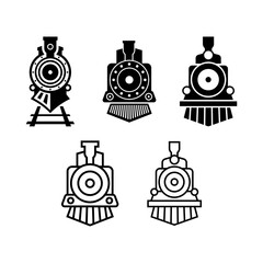 Set of locomotive icon vector illustration design. © fahmi