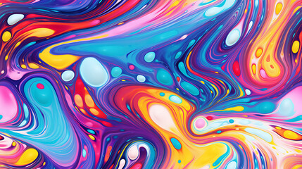 abstract colorful background in paint swirls - Seamless tile. Endless and repeat print. - obrazy, fototapety, plakaty