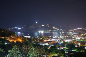 Naklejka na ściany i meble San Juan del sur city at night