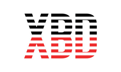 XBD three initial letter iconic line negative space minimal logo design vector template. monogram, abstract, wordmark, business, typography, minimalist, brand, company, flat, modern, unique, simple