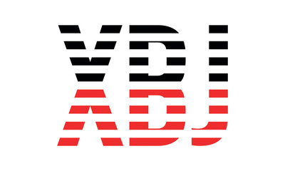 XBJ three initial letter iconic line negative space minimal logo design vector template. monogram, abstract, wordmark, business, typography, minimalist, brand, company, flat, modern, unique, simple