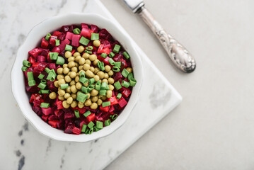 Vinegret - traditional Russian vegetable salad
