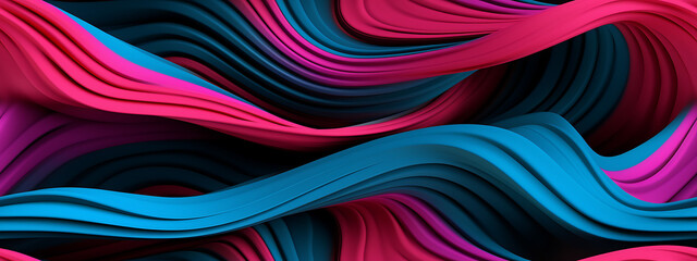 abstract background with colorful waves lines - Seamless tile. Endless and repeat print.