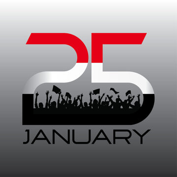 25 January Egypt revolution design