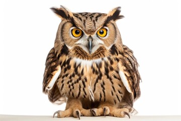 Naklejka premium Owl isolated on a white background