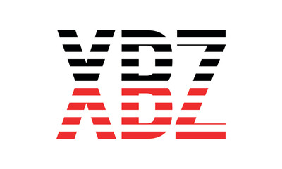 XBZ three initial letter iconic line negative space minimal logo design vector template. monogram, abstract, wordmark, business, typography, minimalist, brand, company, flat, modern, unique, simple