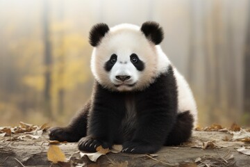 Panda isolated on a white background