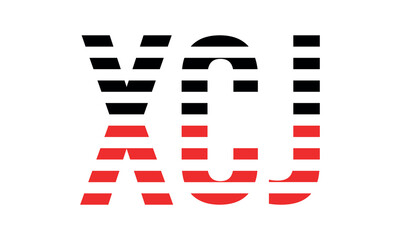 XCJ three initial letter iconic line negative space minimal logo design vector template. monogram, abstract, wordmark, business, typography, minimalist, brand, company, flat, modern, unique, simple