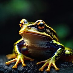 close up frog