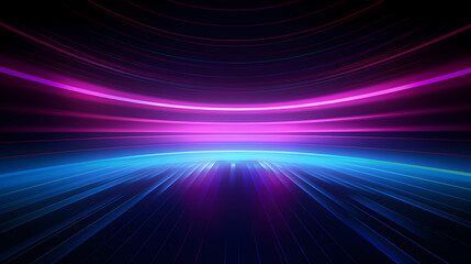 Fototapeta premium Technology abstract lines background and light effects, technology sense background