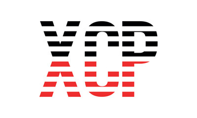 XCP three initial letter iconic line negative space minimal logo design vector template. monogram, abstract, wordmark, business, typography, minimalist, brand, company, flat, modern, unique, simple