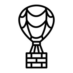 Hot Air Balloon Line icon