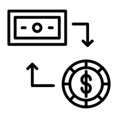 Currency Exchange Line icon