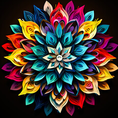 An abstract 3d graphic of kaleidoscopic pattern