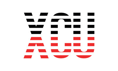 XCU three initial letter iconic line negative space minimal logo design vector template. monogram, abstract, wordmark, business, typography, minimalist, brand, company, flat, modern, unique, simple