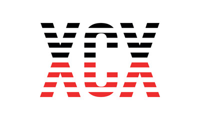 XCX three initial letter iconic line negative space minimal logo design vector template. monogram, abstract, wordmark, business, typography, minimalist, brand, company, flat, modern, unique, simple