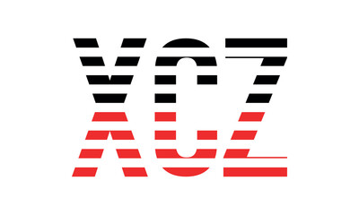 XCZ three initial letter iconic line negative space minimal logo design vector template. monogram, abstract, wordmark, business, typography, minimalist, brand, company, flat, modern, unique, simple