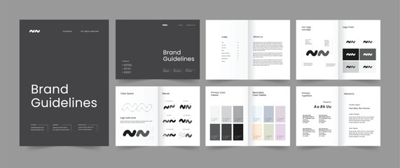  Brand Guideline and Brand Manual Template - obrazy, fototapety, plakaty