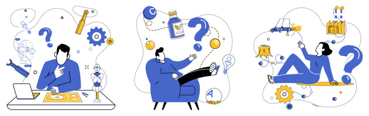 Advanced idea vector illustration. The advanced idea is catalyst propelling businesses toward heights achievement Innovative projects are stepping stones paving way for advanced strategies