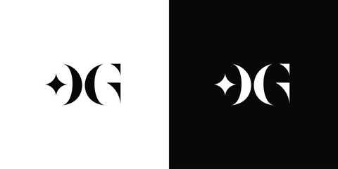 Unique and luxury  letter DG  initials logo design - obrazy, fototapety, plakaty