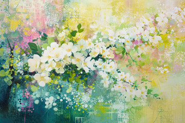 "Spring Symphony in Color", spring art