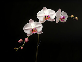 Orchid flower in studio background, single orchid flower, Beautiful flower images