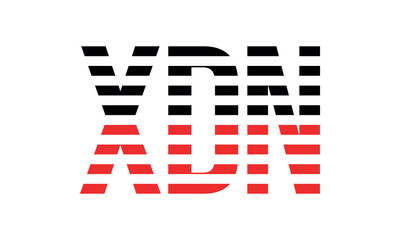 XDN three initial letter iconic line negative space minimal logo design vector template. monogram, abstract, wordmark, business, typography, minimalist, brand, company, flat, modern, unique, simple