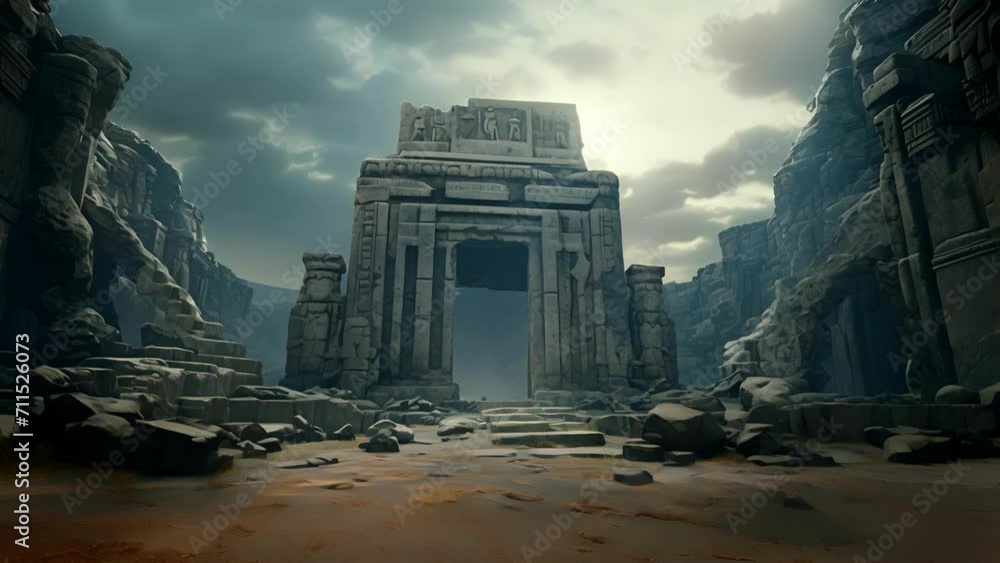Poster embark on an ethereal journey through time as this video showcases the ancient ruins and mysterious 