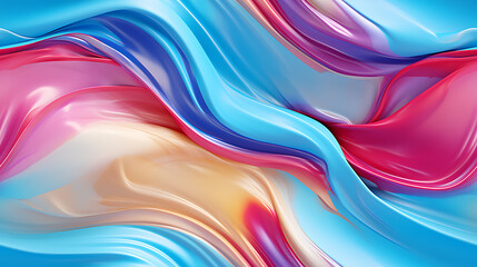 Colorful red, orange and blue abstract paint background - Seamless tile. Endless and repeat print.