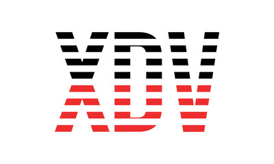 XDV three initial letter iconic line negative space minimal logo design vector template. monogram, abstract, wordmark, business, typography, minimalist, brand, company, flat, modern, unique, simple