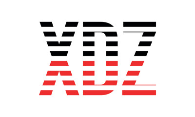 XDZ three initial letter iconic line negative space minimal logo design vector template. monogram, abstract, wordmark, business, typography, minimalist, brand, company, flat, modern, unique, simple
