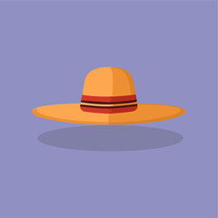 mexican hat sombrero flat icon illustration
