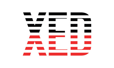 XED three initial letter iconic line negative space minimal logo design vector template. monogram, abstract, wordmark, business, typography, minimalist, brand, company, flat, modern, unique, simple