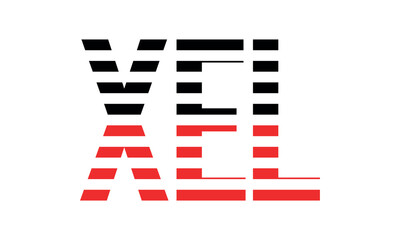XEL three initial letter iconic line negative space minimal logo design vector template. monogram, abstract, wordmark, business, typography, minimalist, brand, company, flat, modern, unique, simple