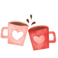 cup of coffee with hearts