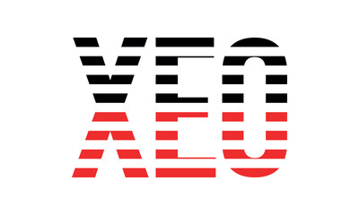 XEO three initial letter iconic line negative space minimal logo design vector template. monogram, abstract, wordmark, business, typography, minimalist, brand, company, flat, modern, unique, simple