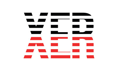 XER three initial letter iconic line negative space minimal logo design vector template. monogram, abstract, wordmark, business, typography, minimalist, brand, company, flat, modern, unique, simple