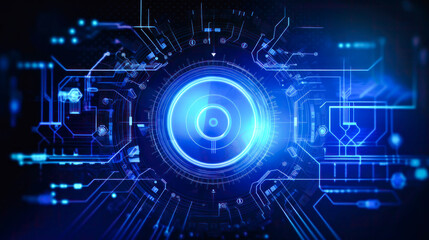 Fototapeta premium Futuristic techno Sci-fi neon glowing lines background. Digital artwork. Reflections on the floor and ceiling. Virtual 3D background, representation for business