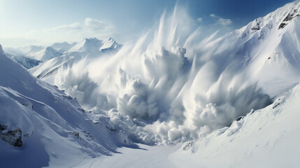 snow covered mountains in winter