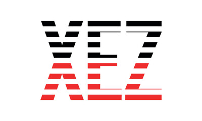XEZ three initial letter iconic line negative space minimal logo design vector template. monogram, abstract, wordmark, business, typography, minimalist, brand, company, flat, modern, unique, simple