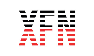 XFN three initial letter iconic line negative space minimal logo design vector template. monogram, abstract, wordmark, business, typography, minimalist, brand, company, flat, modern, unique, simple