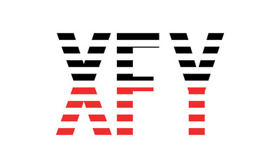 XFY three initial letter iconic line negative space minimal logo design vector template. monogram, abstract, wordmark, business, typography, minimalist, brand, company, flat, modern, unique, simple