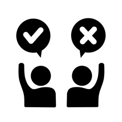 opinion icon vector on white background