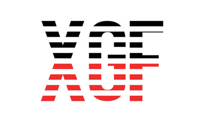 XGF three initial letter iconic line negative space minimal logo design vector template. monogram, abstract, wordmark, business, typography, minimalist, brand, company, flat, modern, unique, simple