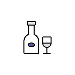 Soju icon design with white background stock illustration